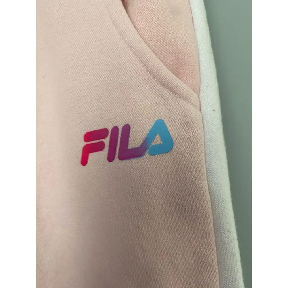 Fila girls front pocket elastic waist pink sweatpants size 4T￼